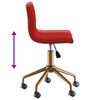 vidaXL Chaises &agrave; manger pivotantes lot de 2 rouge bordeaux velours