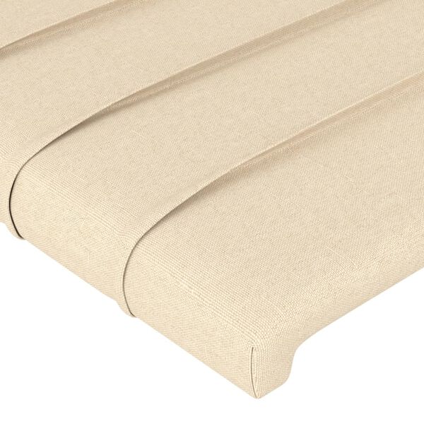 vidaXL T&ecirc;te de lit Cr&egrave;me 160x5x118/128 cm Tissu