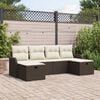 vidaXL Ensemble de canap&eacute; de jardin 6 pcs Marron Poly rotin