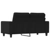 vidaXL Canap&eacute; &agrave; 2 places Noir 120 cm Tissu
