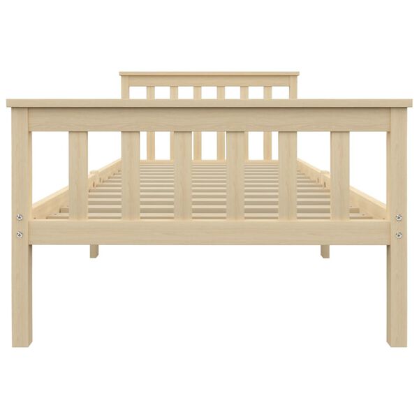 vidaXL Cadre de lit sans matelas naturel bois massif de pin 100x200 cm