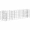 vidaXL Lit sur&eacute;lev&eacute; &agrave; gabion Fer galvanis&eacute; 190x50x50 cm