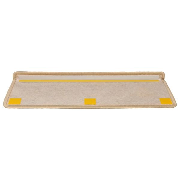 vidaXL Tapis d'escalier autocollants 30 pcs 65x21x4 cm beige clair