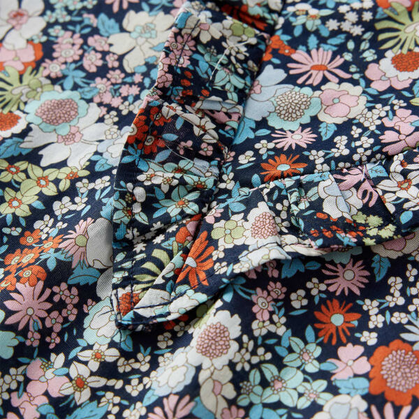 Chemise pour enfants à manches longues bleu foncé 92