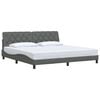vidaXL Cadre de lit sans matelas gris fonc&eacute; 200x200 cm tissu