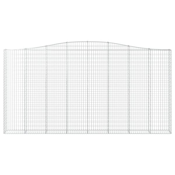 vidaXL Paniers &agrave; gabions arqu&eacute;s 2 pcs 400x30x200/220 cm Fer galvanis&eacute;