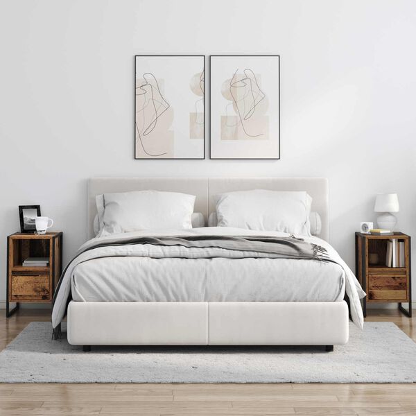 vidaXL Table de chevet Bois Ancien 39,5 x 30 x 50 cm Bois d'ing&eacute;nierie