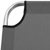vidaXL Chaise longue pliable extra haute pour seniors Gris Aluminium