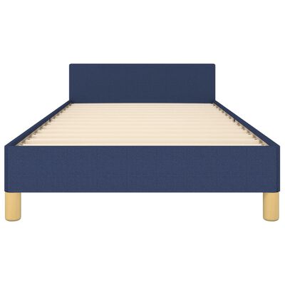 vidaXL Cadre de lit avec tête de lit Bleu 80x200 cm Tissu