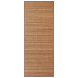 vidaXL Tapis en bambou marron &agrave; latte rectangulaire 150 x 200 cm