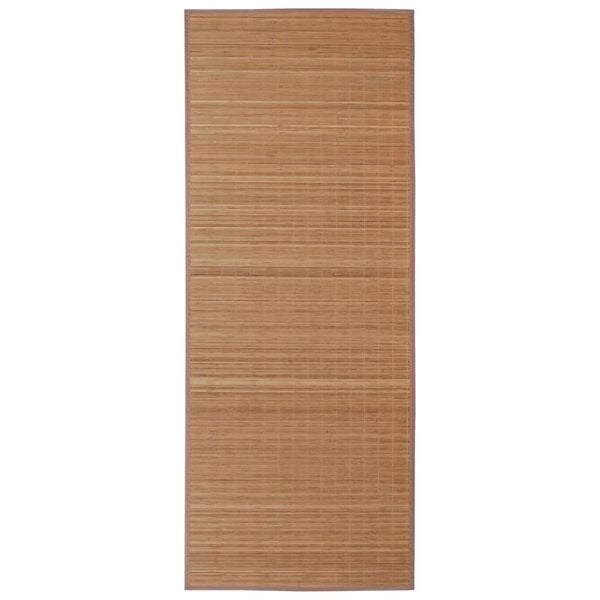 vidaXL Tapis en bambou marron &agrave; latte rectangulaire 150 x 200 cm
