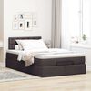 vidaXL Lit ottoman avec matelas marron fonc&eacute; 120x200 cm tissu