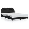 vidaXL Cadre de lit Viana avec LED sans matelas noir 120x200 cm