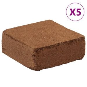 vidaXL Blocs de noix de coco 5 pcs 5 kg chacun 25 kg au total