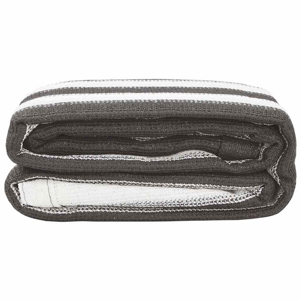 vidaXL Tapis de tente 200x200 cm Anthracite et blanc