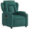 vidaXL Fauteuil de massage inclinable électrique Vert foncé Tissu
