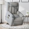 vidaXL Fauteuil inclinable de massage &eacute;lectrique Gris clair Tissu