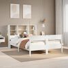 vidaXL Lit biblioth&egrave;que sans matelas blanc 120x190 cm bois pin massif