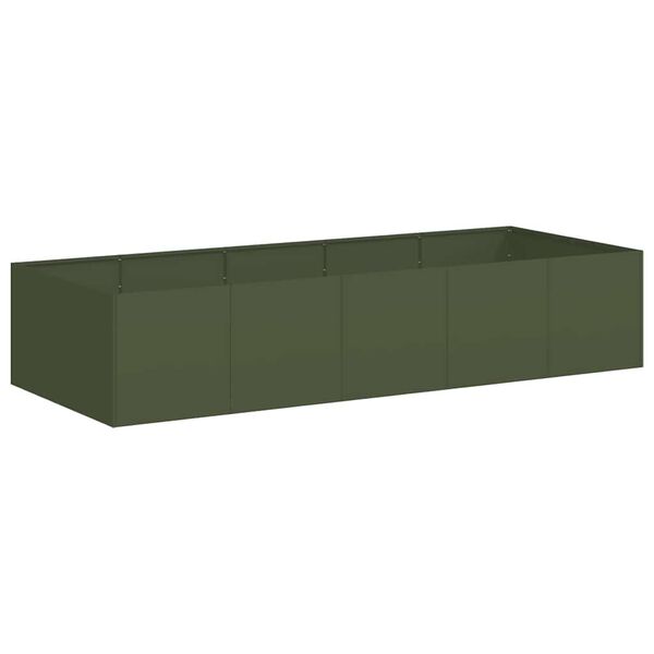 vidaXL Jardini&egrave;re vert olive 200x80x40 cm acier