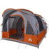 vidaXL Tente de camping tunnel 3 personnes gris et orange imperméable