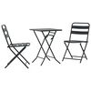 vidaXL Ensemble bistro de jardin 3 pc Anthracite Acier