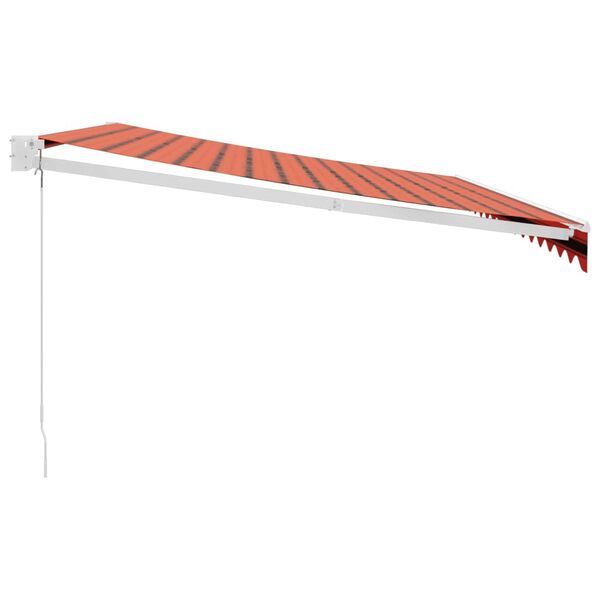 vidaXL Auvent r&eacute;tractable orange et marron 4,5x3 m tissu et aluminium