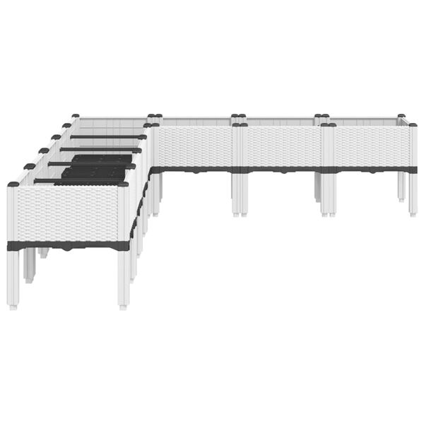 vidaXL Jardini&egrave;re avec pieds blanc 200x160x42 cm PP