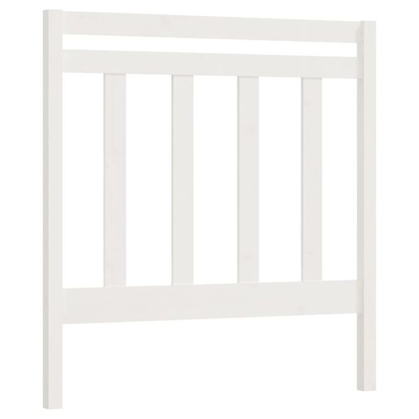 vidaXL T&ecirc;te de lit Blanc 95x4x100 cm Bois massif de pin