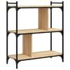 vidaXL Biblioth&egrave;que 3 niveaux ch&ecirc;ne sonoma 76x32x88 cm