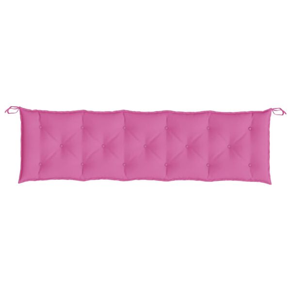 vidaXL Coussin de banc de jardin rose 180x50x7 cm tissu oxford