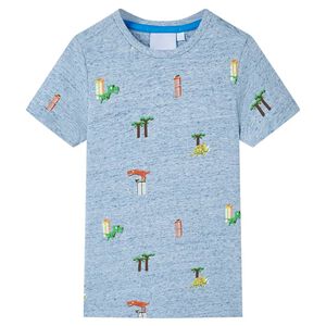 T-shirt pour enfants m&eacute;lange de bleu 104
