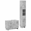 vidaXL Ensemble de 2 meubles de salle de bain EDE Gris b&eacute;ton