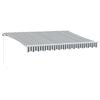 vidaXL Auvent manuel r&eacute;tractable avec LED anthracite blanc 350x250 cm