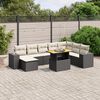 vidaXL Salon de jardin 9 pcs avec coussins noir r&eacute;sine tress&eacute;e