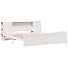 vidaXL Lit bibliothèque sans matelas blanc 200x200 cm bois pin massif