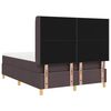 vidaXL Lit &agrave; ressorts avec matelas Marron fonc&eacute; 140 x 200 cm tissu