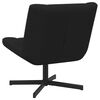vidaXL Chaise pivotante Noir 63 x 75 x 76 cm Peau de mouton