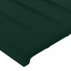 vidaXL T&ecirc;te de lit Vert fonc&eacute; 80x5x118/128 cm Velours