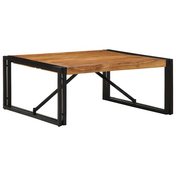 vidaXL Table basse 80x80x35 cm bois massif acacia