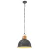 vidaXL Lampe suspendue industrielle Gris Rond 51 cm E27 Manguier