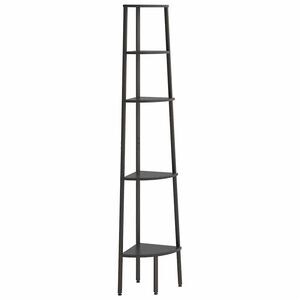 vidaXL &Eacute;tag&egrave;re d'angle 5 niveaux Noir 45,5x31,5x180 cm