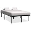 vidaXL Cadre de lit sans matelas noir m&eacute;tal 160x200 cm