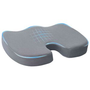 vidaXL Coussin d&rsquo;assise Mousse &agrave; m&eacute;moire de forme Gris 47 x 37 x 8 cm