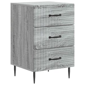 vidaXL Cabinet de chevet avec tiroir Sonoma gris 43 x 41 x 66,5 cm