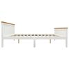 vidaXL Cadre de lit sans matelas blanc bois de pin massif 160x200 cm