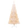 vidaXL Sapin de Noël artificiel pointes iridescentes Blanc 210 cm PVC
