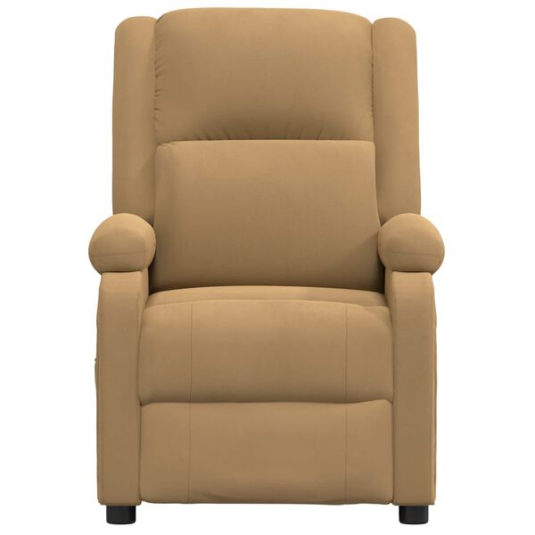 vidaXL Fauteuil inclinable &eacute;lectrique Marron Velours