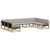 vidaXL Ensemble de canap&eacute;s d'ext&eacute;rieur 9 pc Blanc et gris clair