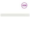 vidaXL Bordures de pelouse 50 pcs blanc 10x103 cm acier lamin&eacute; &agrave; froid