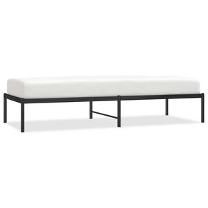 vidaXL Cadre de lit m&eacute;tal sans matelas noir 75x190 cm